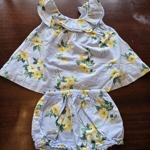 Janie And Jack Baby Girls Floral Outfit Set